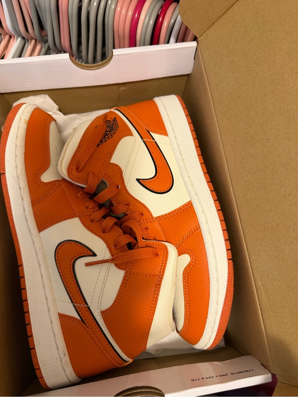 Nike Kids Orange and White Sneakers